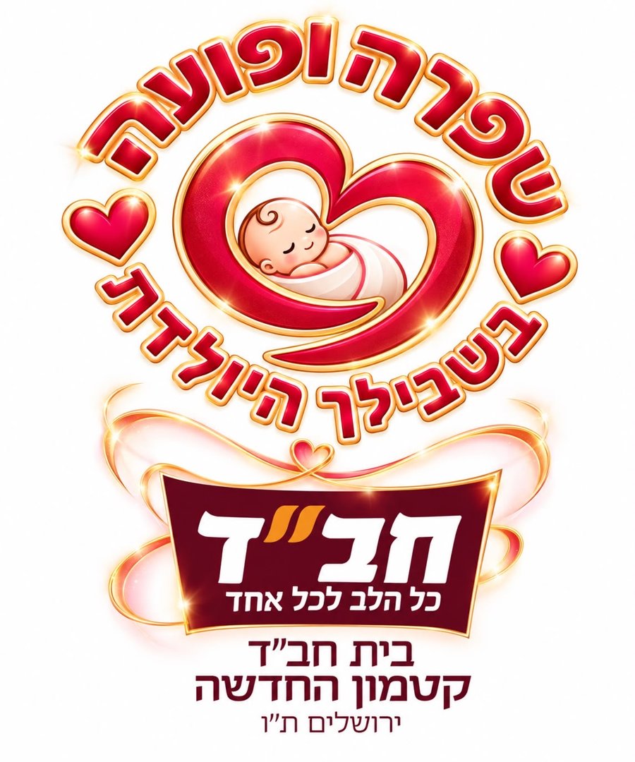 הלוגו של שפרה ופועה, בשבילך היולדת, בית חב״ד קטמון החדשה
